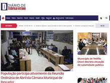 Tablet Screenshot of diariodeteofilootoni.com.br
